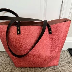 Portland Leather Goods Classic Large Tote - Flamingo Pink